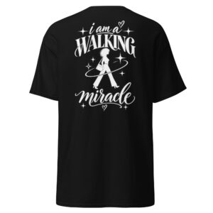 Silent Battle “Walking Miracle” T-Shirt — Black — Back